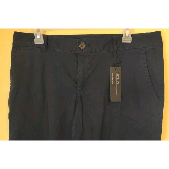 New Banana Republic Womens City Chino Pants Sz 8 Preppy Navy Blue Low Rise Ankle - Picture 3 of 9